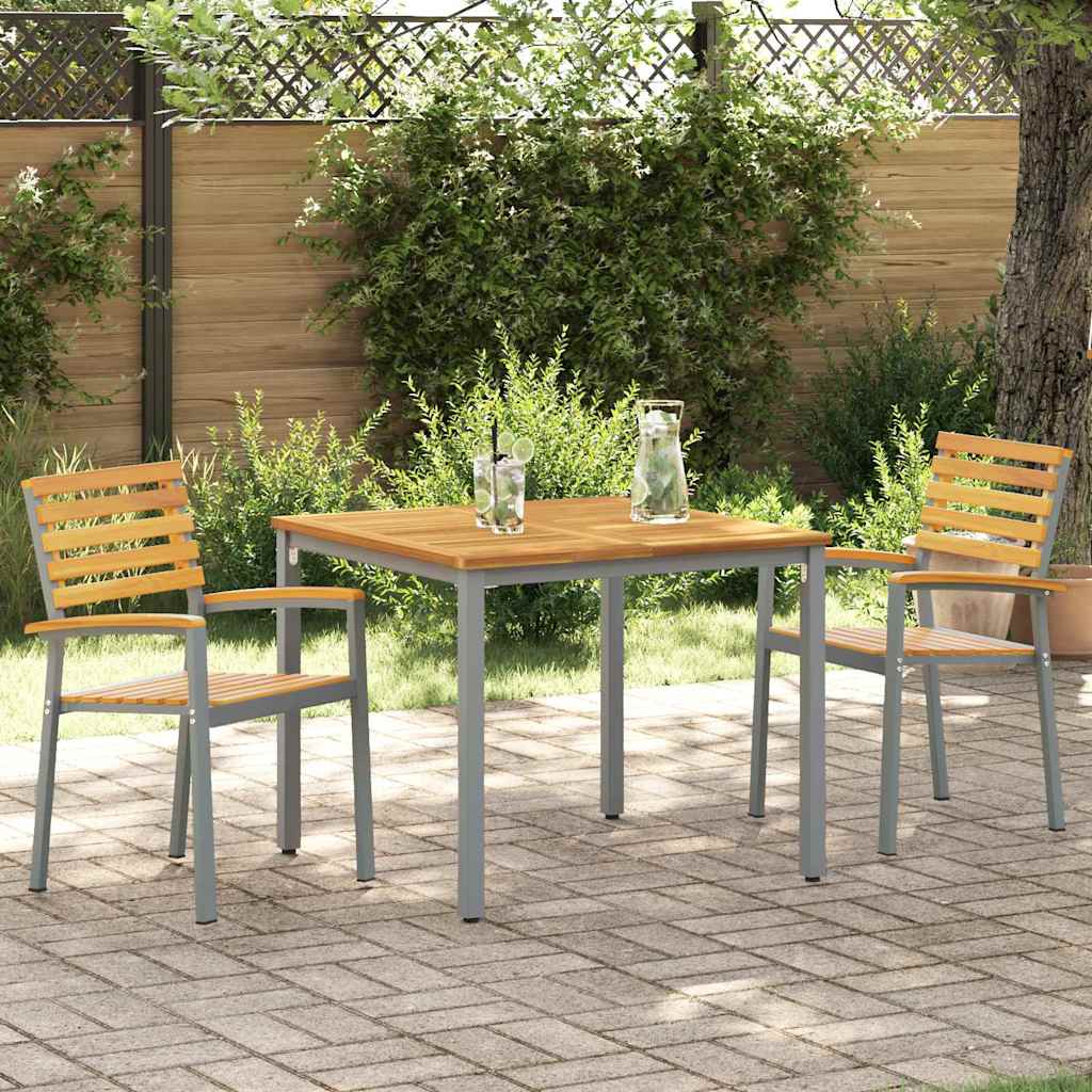 Garden Chair 2 pcs Brown 56 x 57 x 87cm Solid Acacia wood