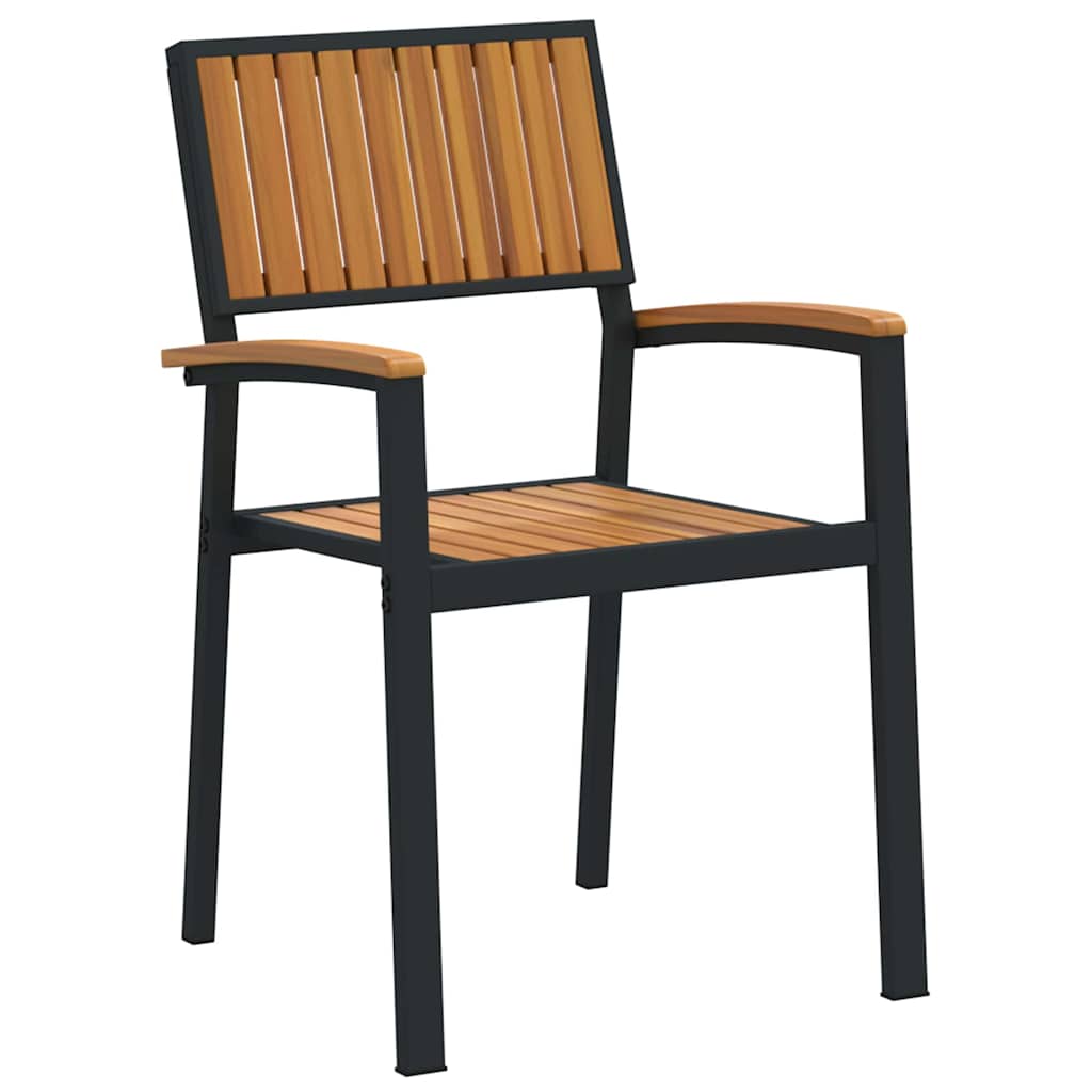 Garden Chair 2 pcs Brown 56 x 57 x 87cm Solid Acacia wood