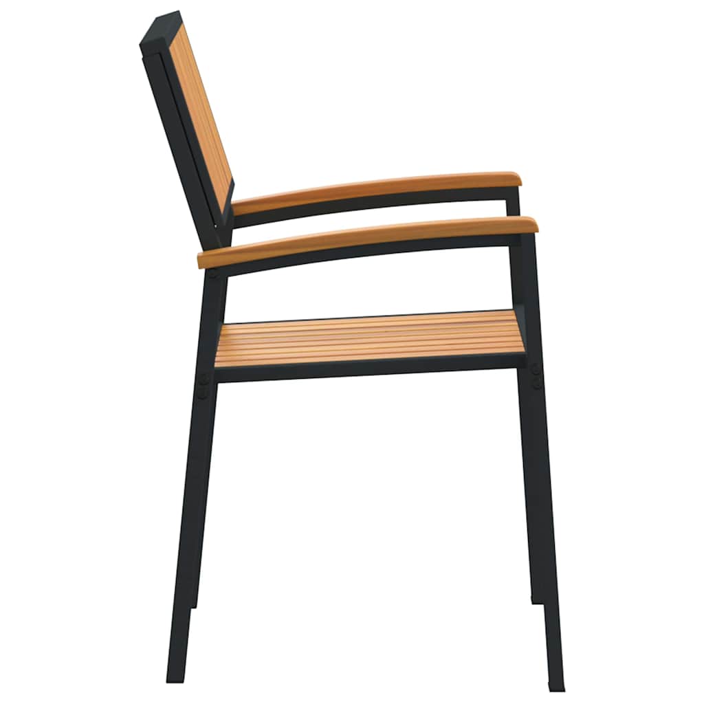 Garden Chair 2 pcs Brown 56 x 57 x 87cm Solid Acacia wood