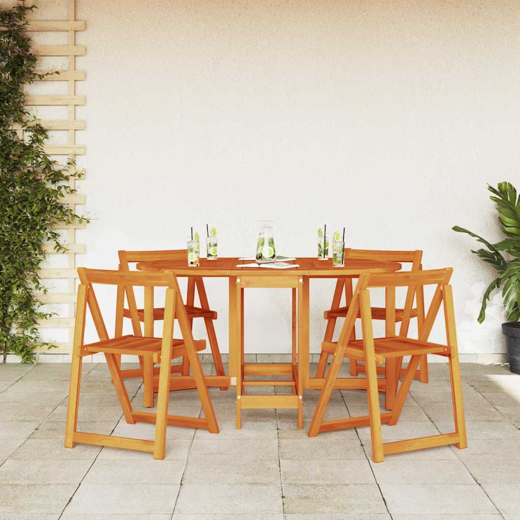 Garden Table Folding Brown 110 x 60 x 72 cm Solid Acacia wood