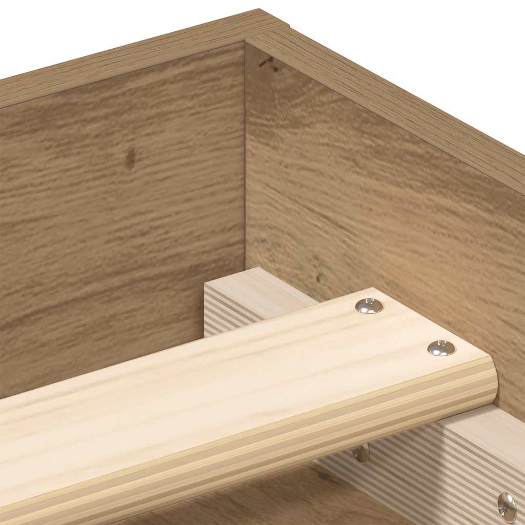 Bed Frame without Mattress Artisan Oak 75x190 cm Engineered Wood