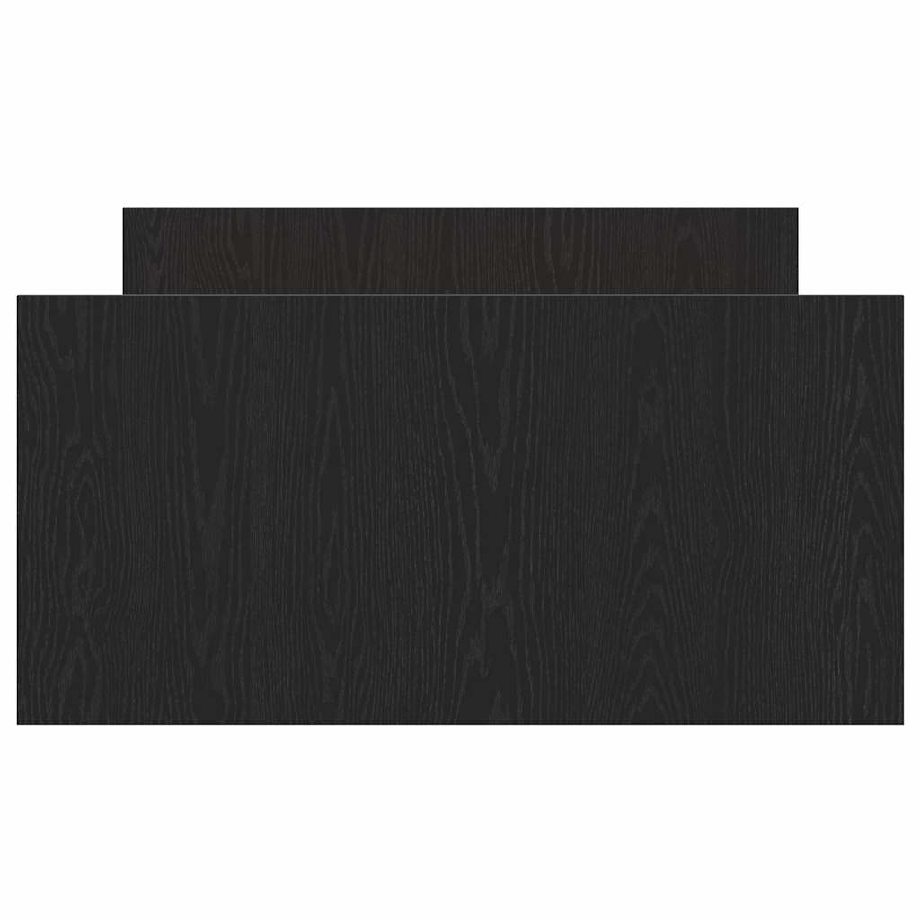 Bed Frame with Headboard Black oak 90 x 190 cm Engineered wood