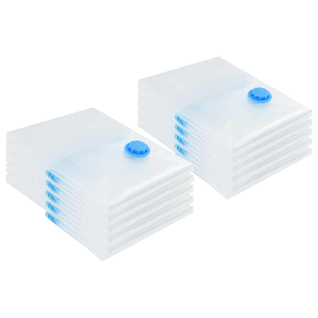 Vacuum Storage Bags 10 pcs Transparent and blue 70 x 50 cm