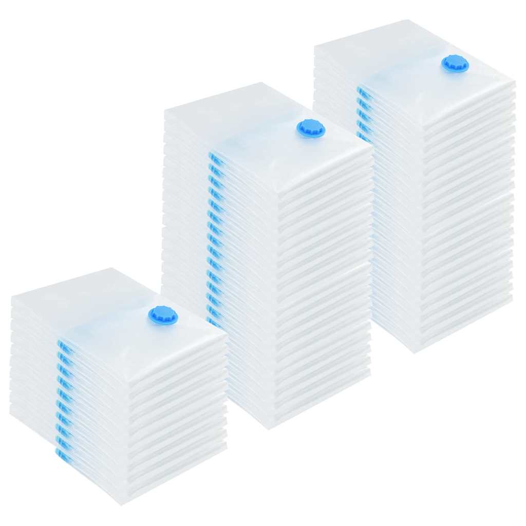 Vacuum Storage Bags 50 pcs Transparent and blue 70 x 50 cm