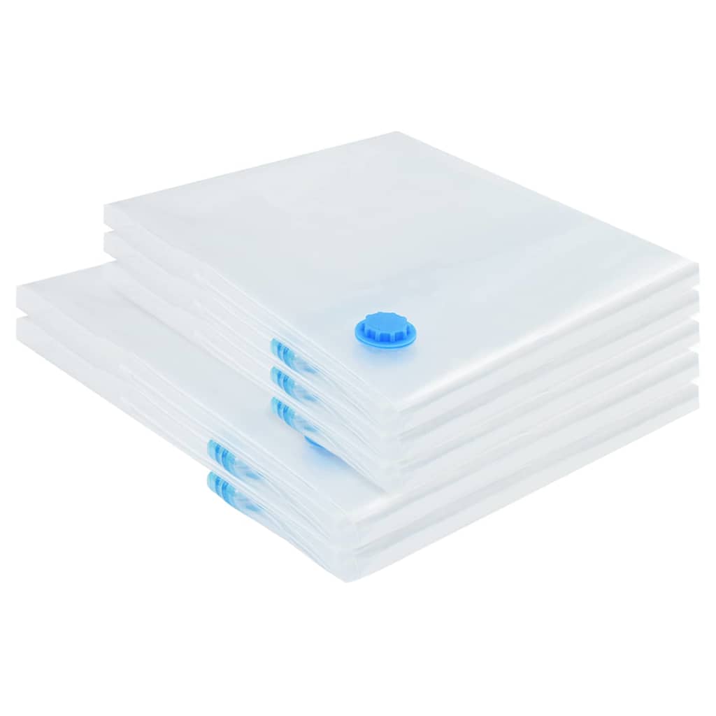 Vacuum Storage Bags 5 pcs Transparent and blue 130 x 100 cm