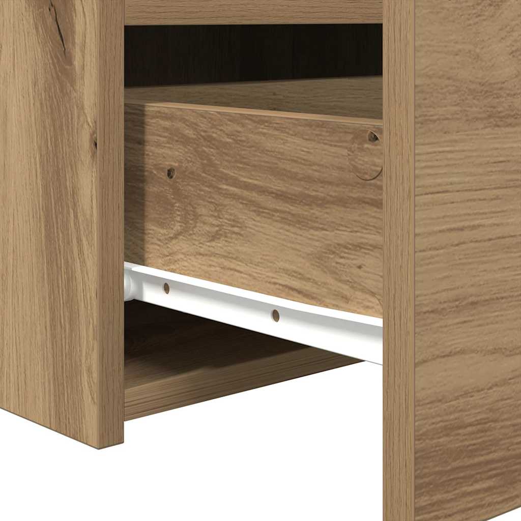 Bedside Cabinet with Drawer 2 pcs Artisan oak 50 x 40 x 45 cm