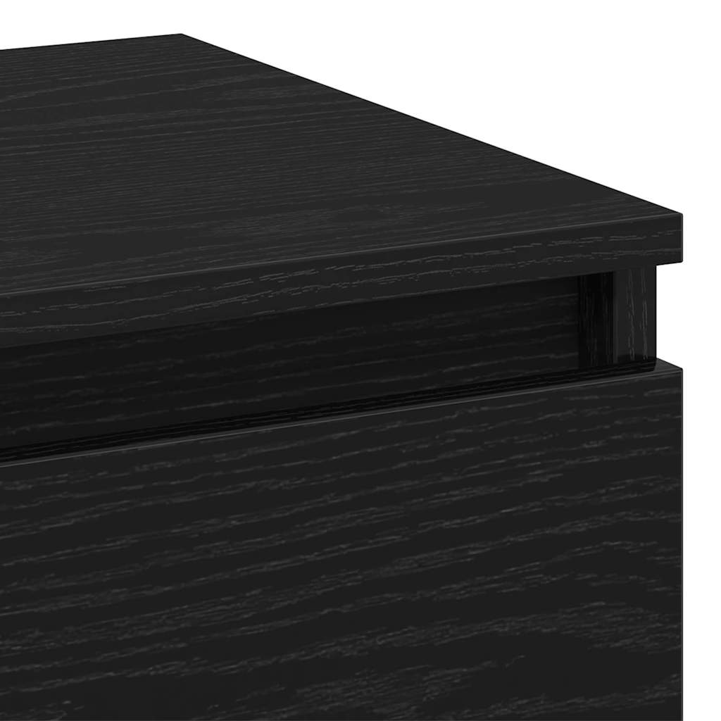 Bedside Cabinet 2 pcs Black oak 40 x 35 x 50 cm Engineered wood