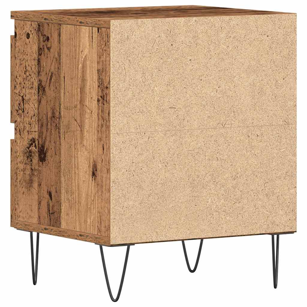 Bedside Cabinet 2 pcs Old wood 40 x 35 x 50 cm Engineered wood