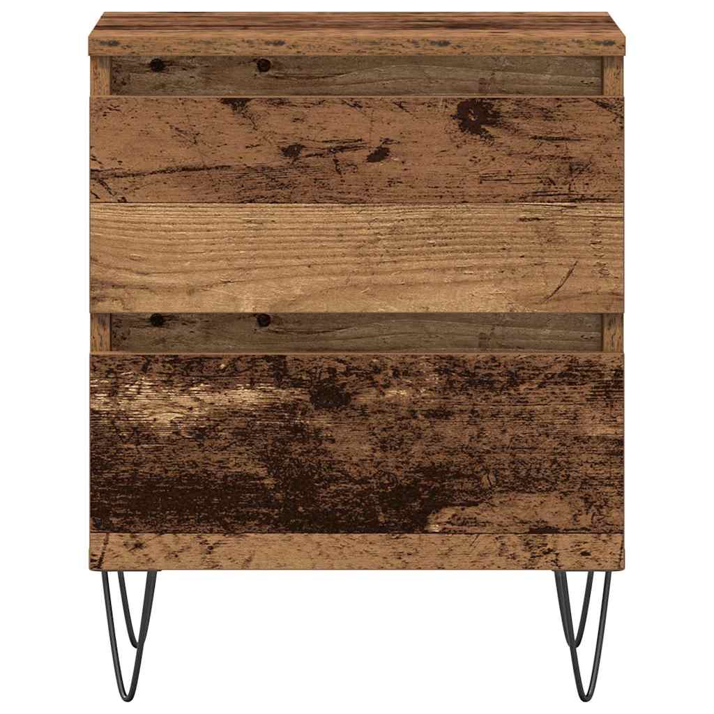 Bedside Cabinet 2 pcs Old wood 40 x 35 x 50 cm Engineered wood