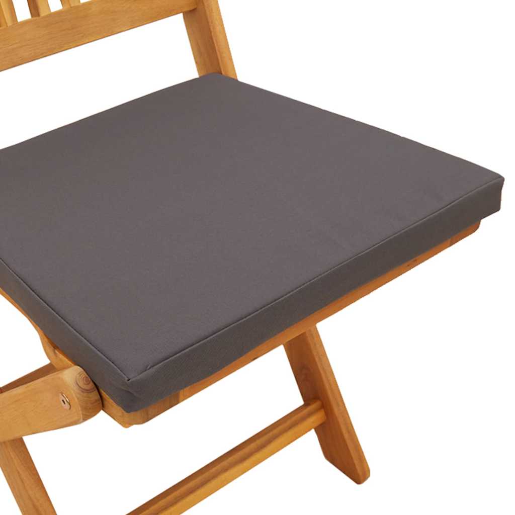 Folding Chair 2 pcs Grey 49 x 57.5 x 92cm Solid Acacia wood