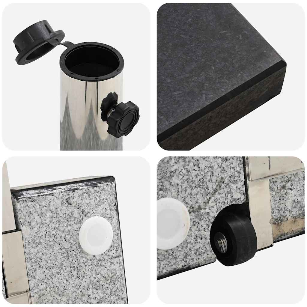 Parasol Base Black 41 x 41 x 37 cm Granite
