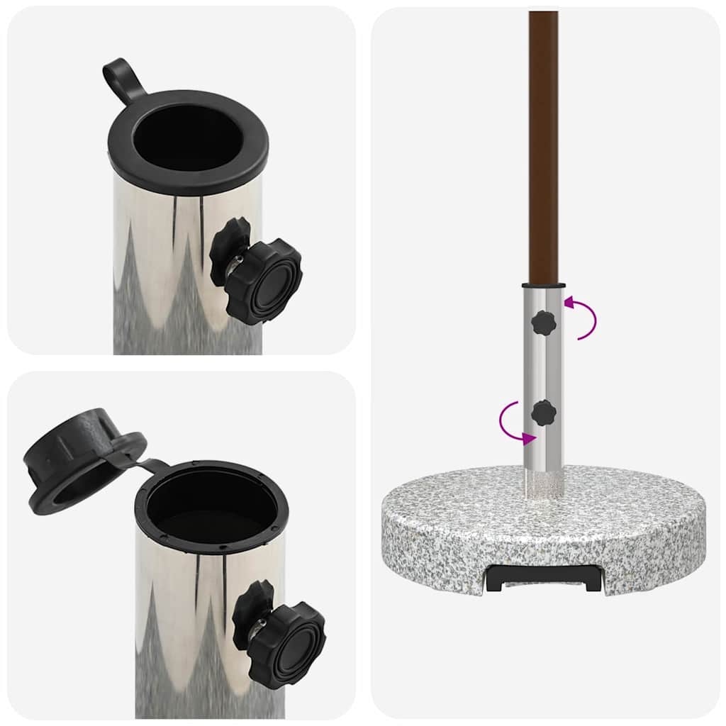 Parasol Base Grey 45 x 45 x 37.5 cm Granite