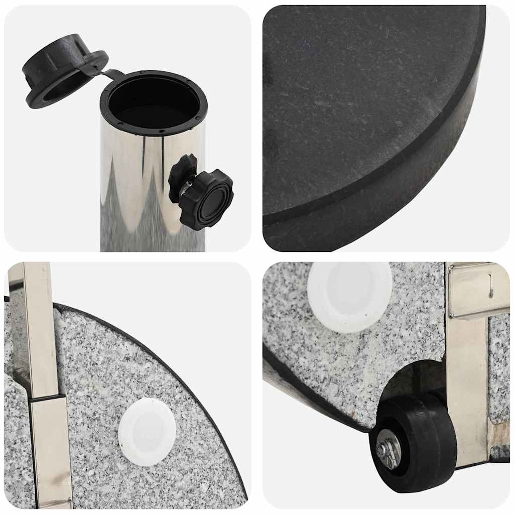 Parasol Base Black 45 x 45 x 37.5 cm Granite