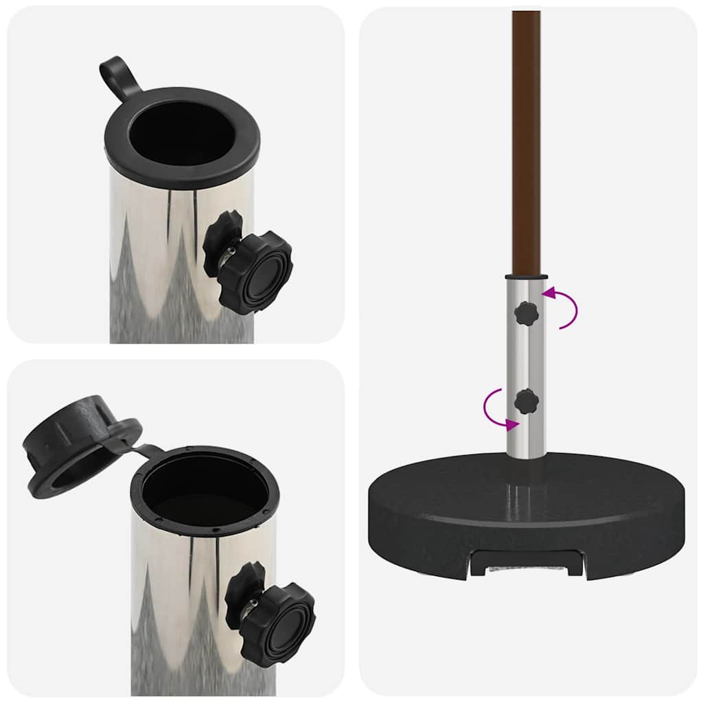 Parasol Base Black 45 x 45 x 37.5 cm Granite