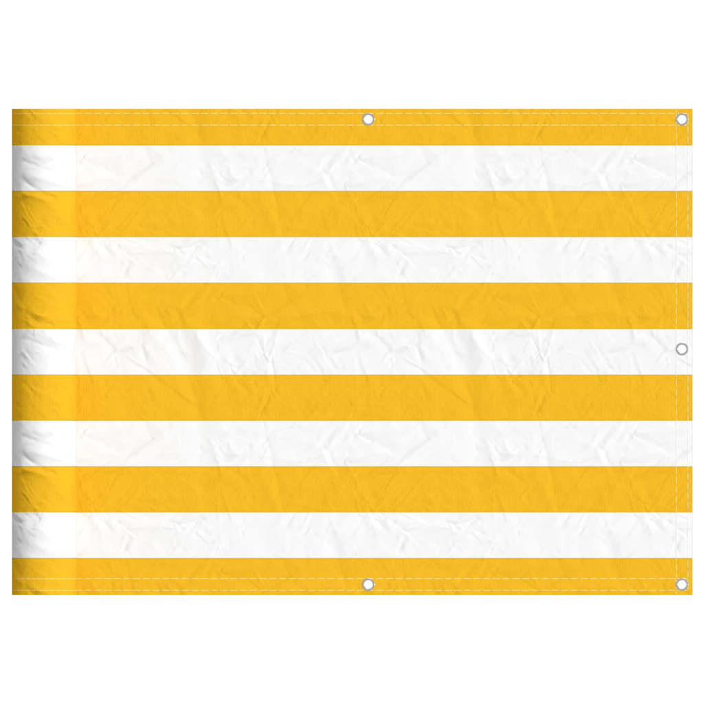 Balcony Screen Yellow and White Stripe 75x700 cm