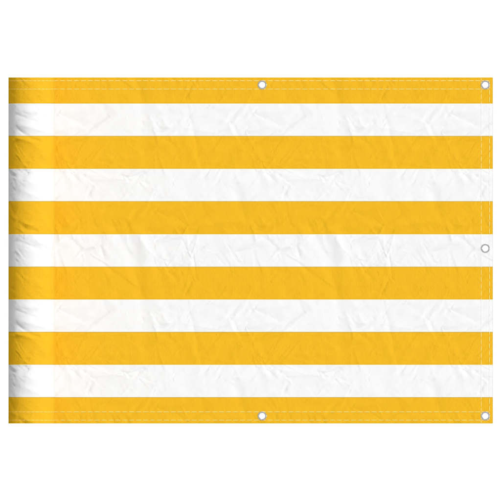 Balcony Screen Yellow and White Stripe 75x800 cm