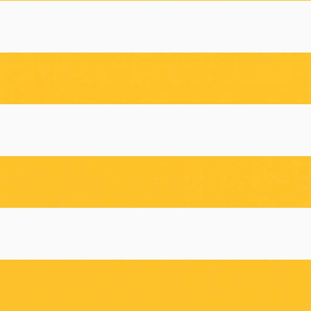 Balcony Screen Yellow and White Stripe 120x800 cm