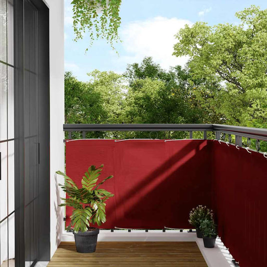 Balcony Screen Red 90x800 cm 100% Polyester Oxford
