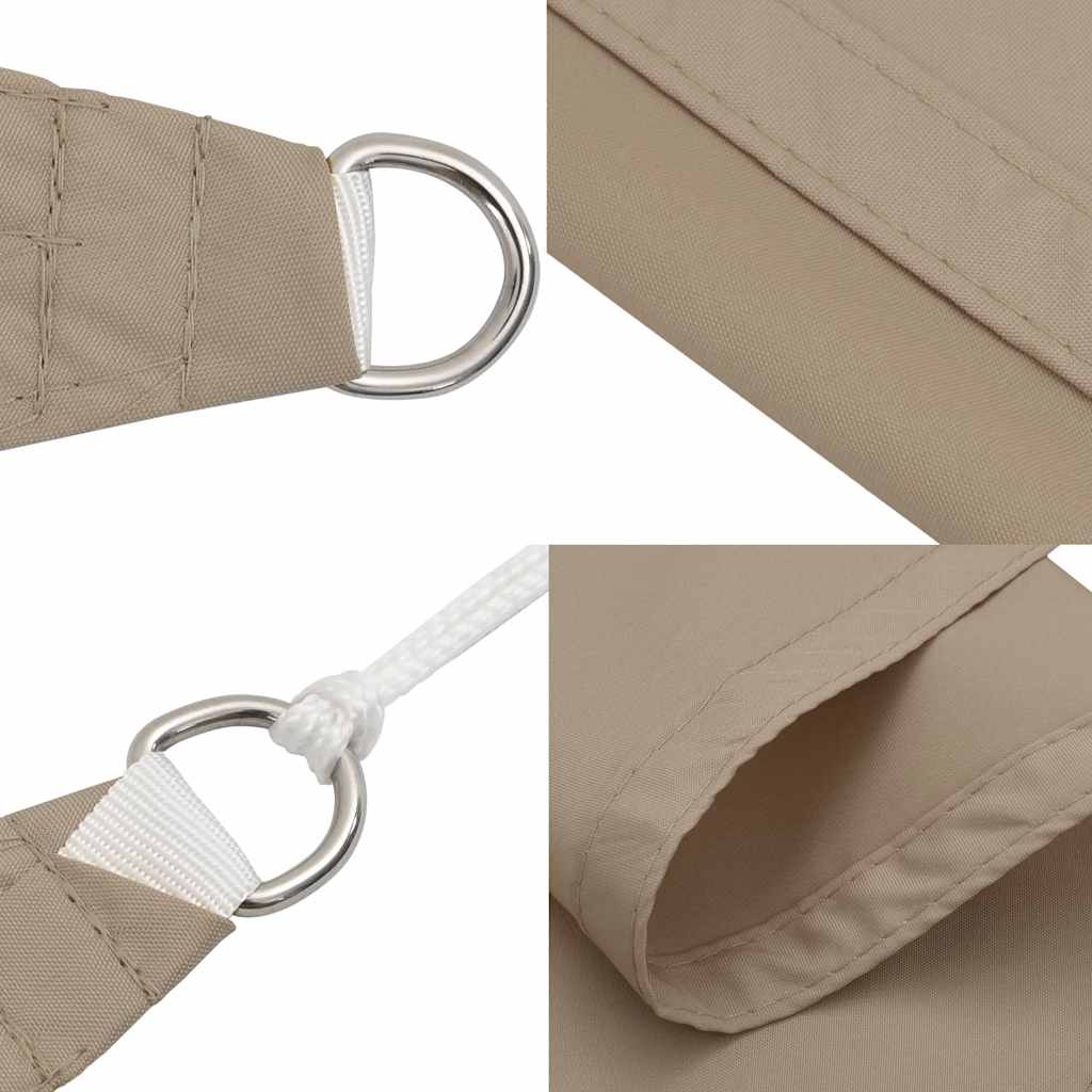 Sun Shade Sail Taupe 2x2x2 m 100% Polyester Oxford