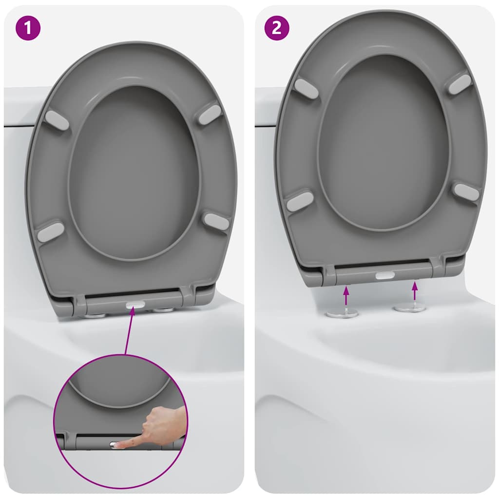 Quick Release Toilet suitable for Seat Grey