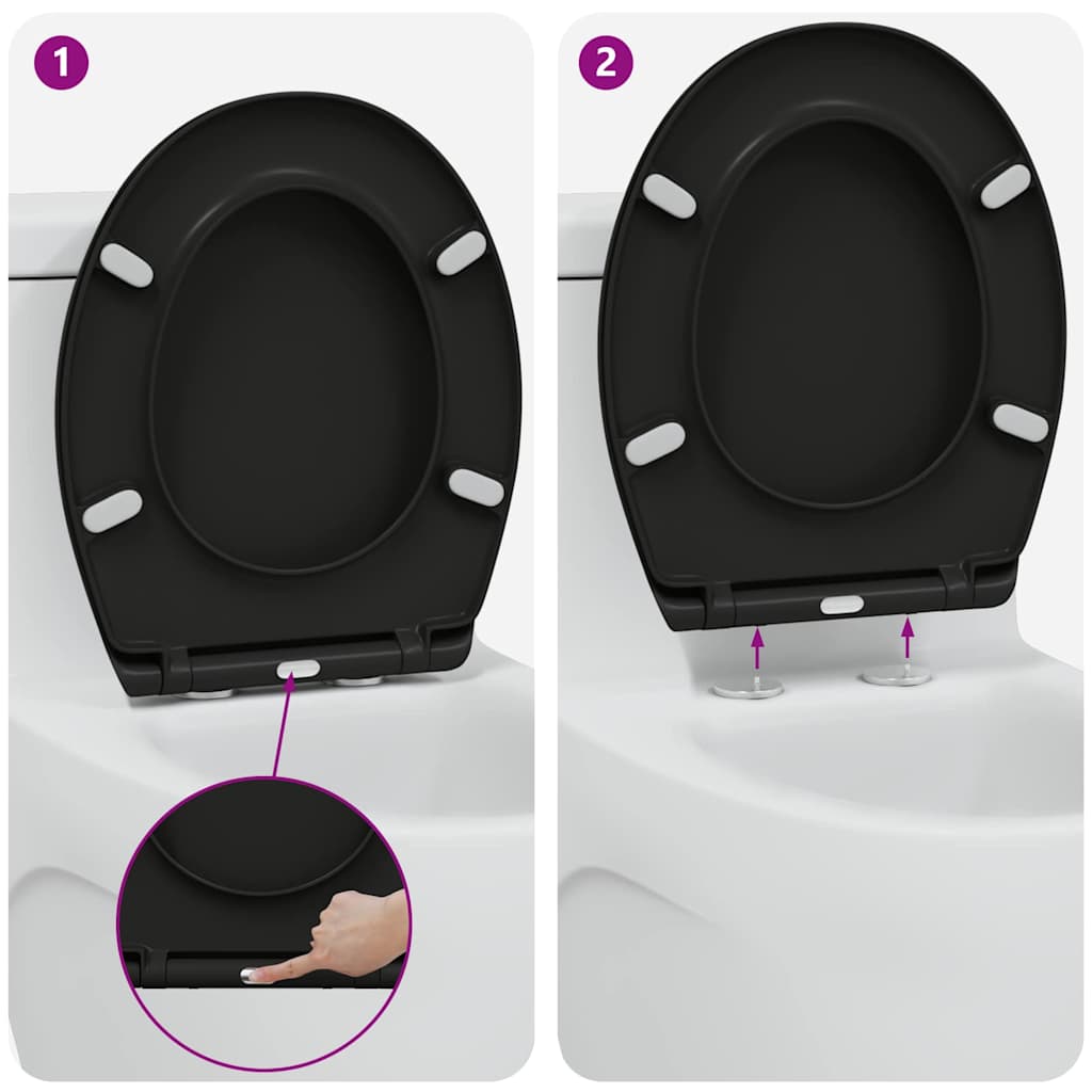 Quick Release Toilet suitable for Seat Black