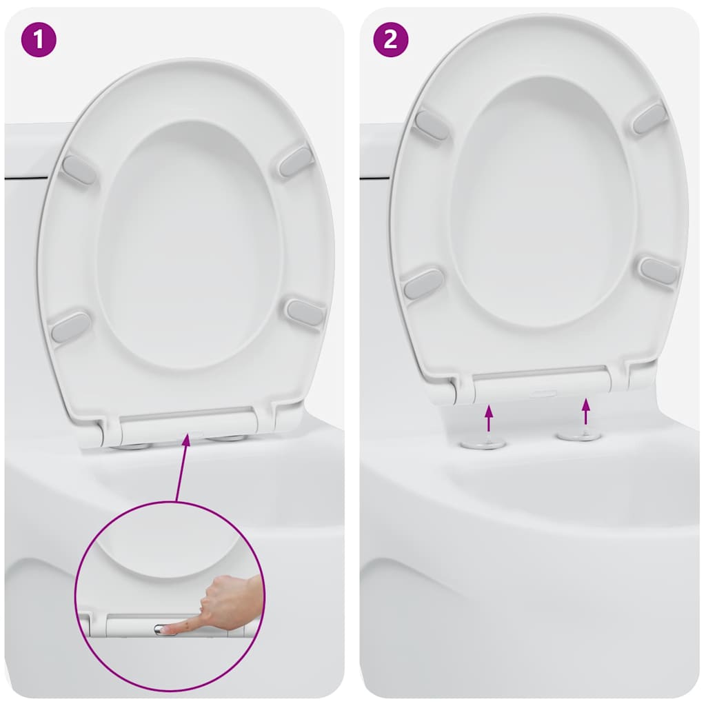 Quick Release Toilet suitable for Seat White