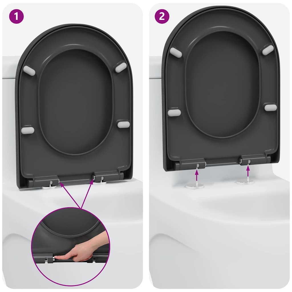 Quick Release Toilet suitable for Seat Anthracite