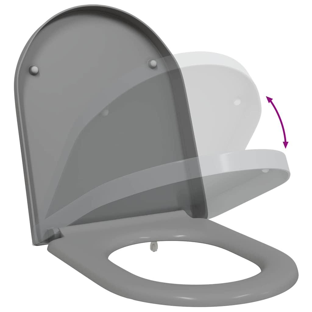 Quick Release Toilet suitable for Seat Grey 46.2 x 36 x 4.3 cm