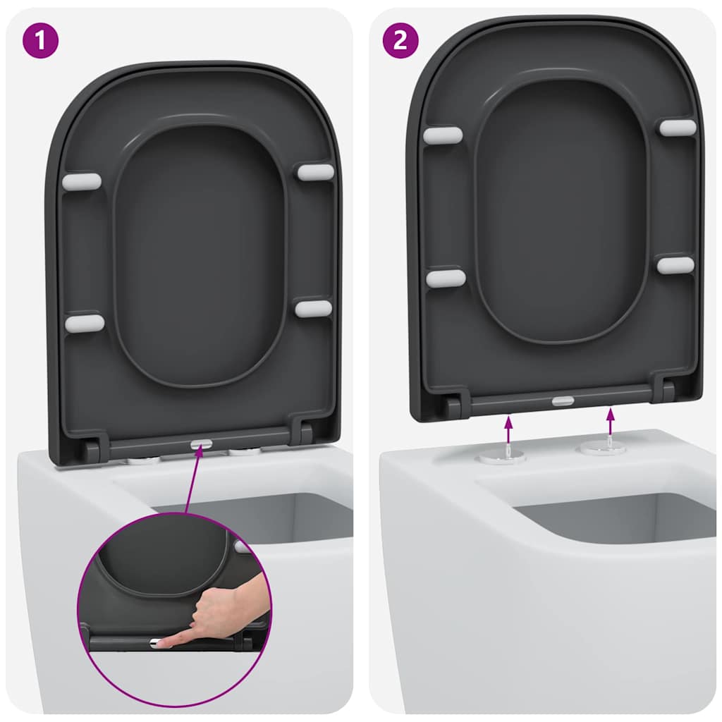 Quick Release Toilet suitable for Seat Anthracite