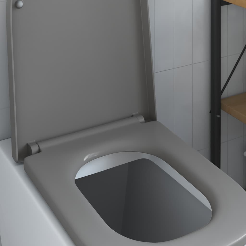 Quick Release Toilet suitable for Seat Grey 44.5 x 35 x 3.6 cm