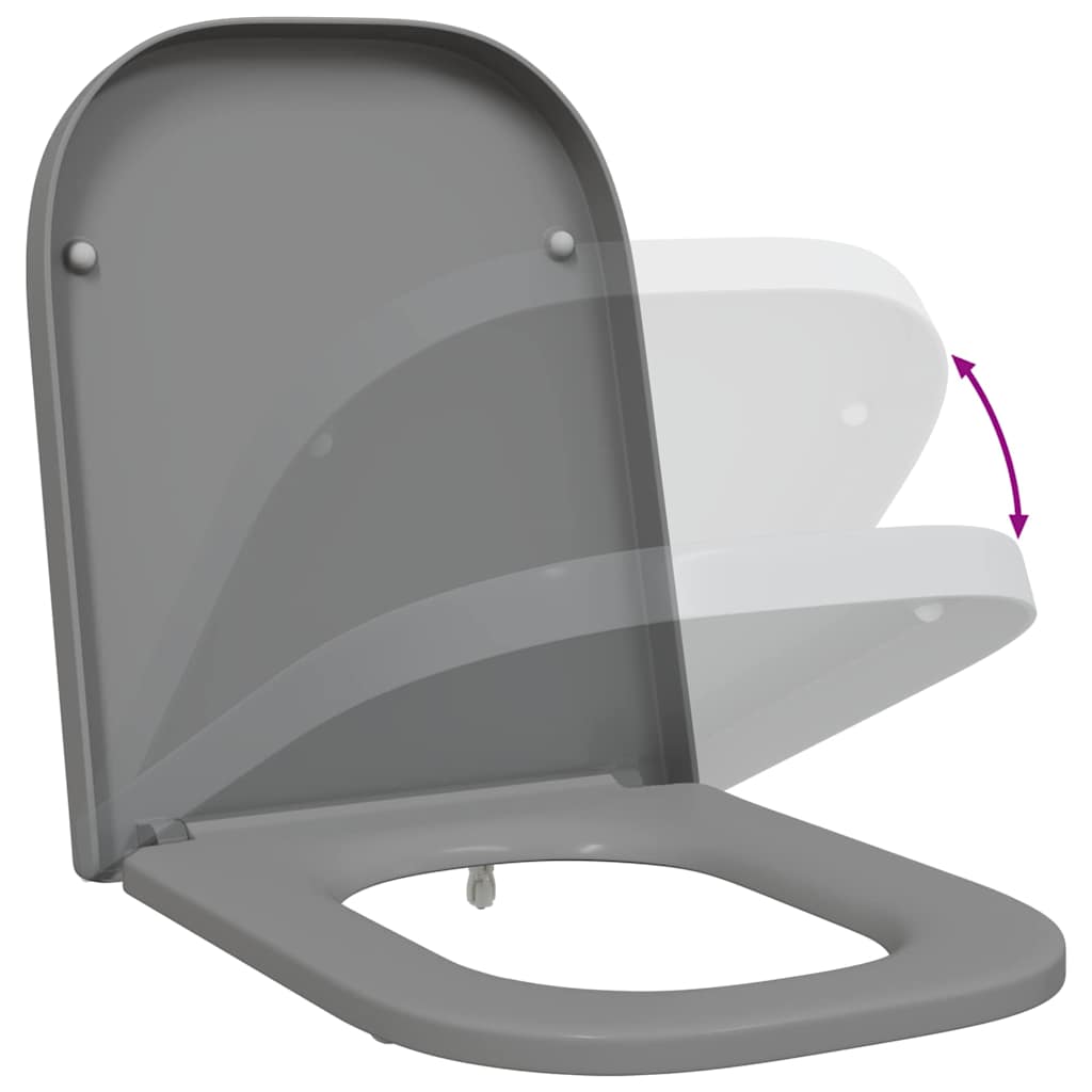 Quick Release Toilet suitable for Seat Grey 44.5 x 35 x 3.6 cm