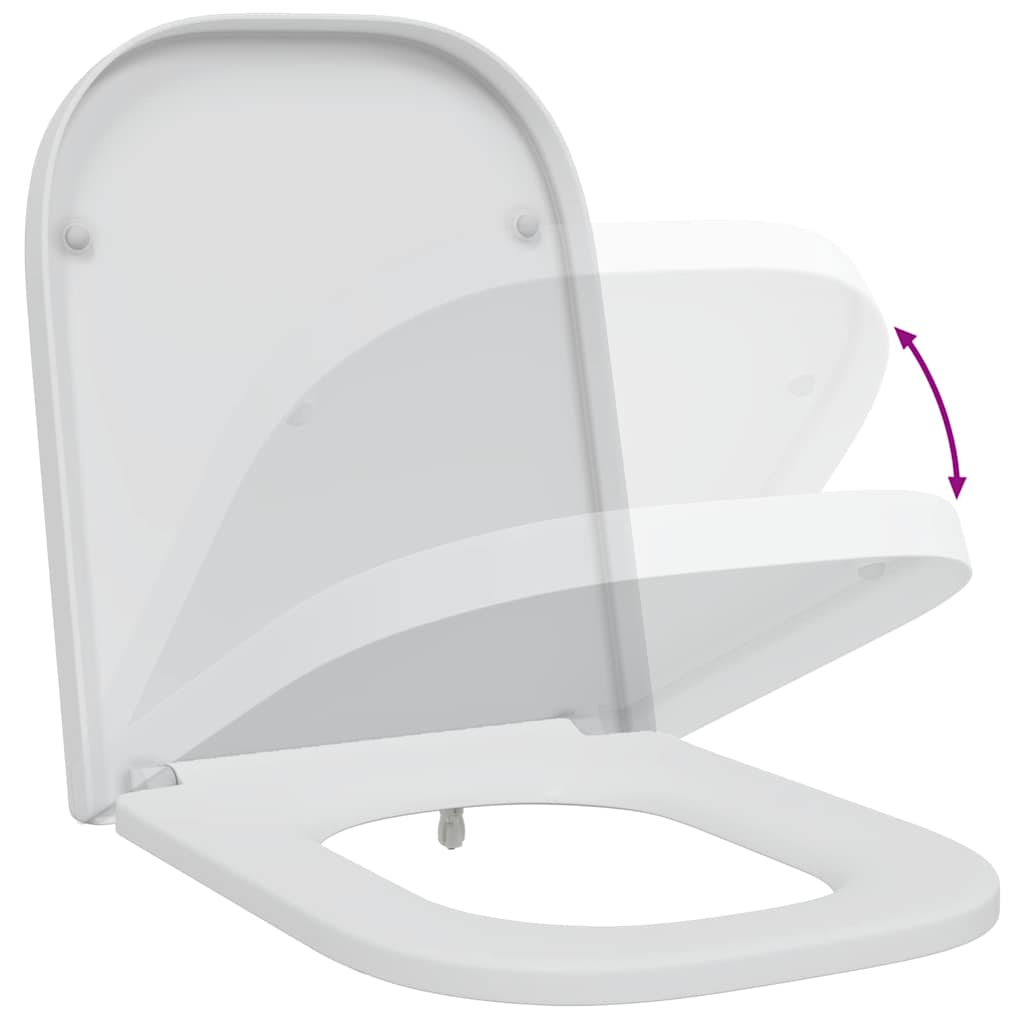 Quick Release Toilet suitable for Seat White 44.5 x 35 x 3.6 cm