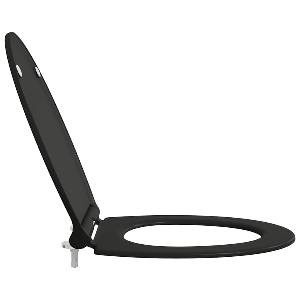 Quick Release Toilet suitable for Seat Black 45.5 x 37.5 x 3.8 cm Duroplast