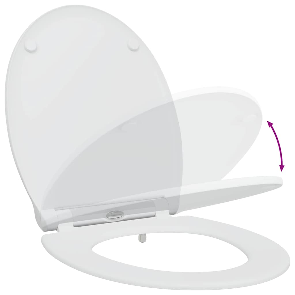 Quick Release Toilet suitable for Seat White 45.5 x 37.5 x 3.8 cm Duroplast