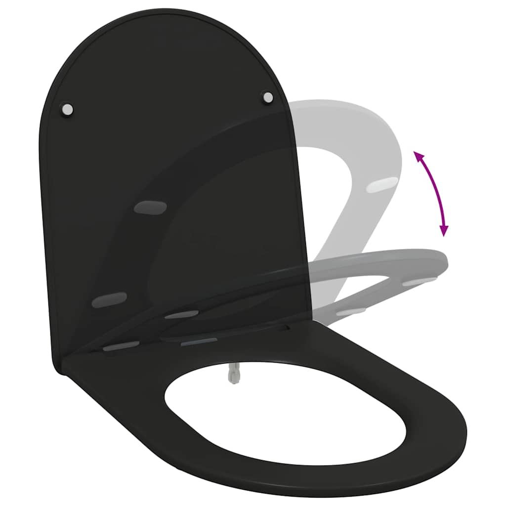 Quick Release Toilet suitable for Seat Black 44 x 36.4 x 3.4 cm