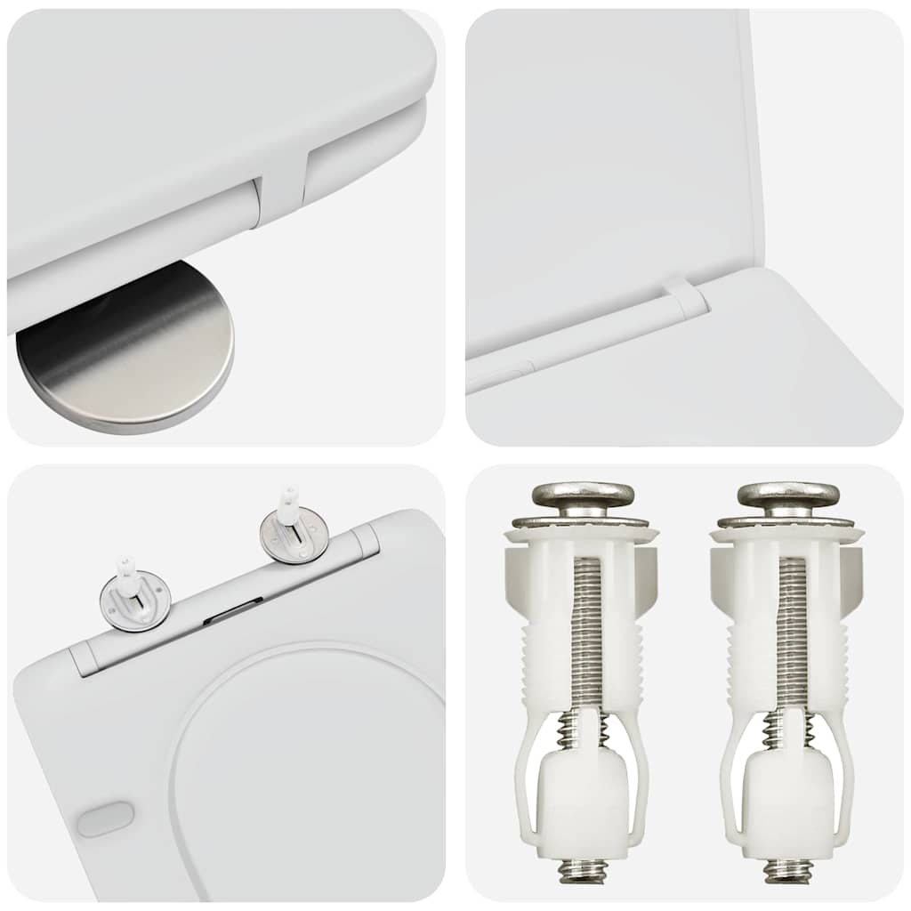 Quick Release Toilet suitable for Seat White 44 x 36.4 x 3.4 cm