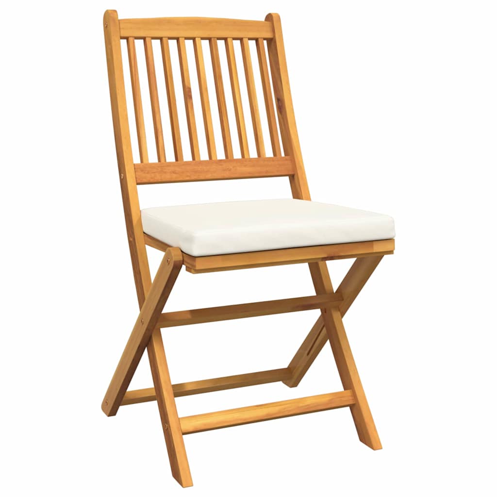 Folding Chair 8 pcs White 49 x 57.5 x 92cm Solid Acacia wood