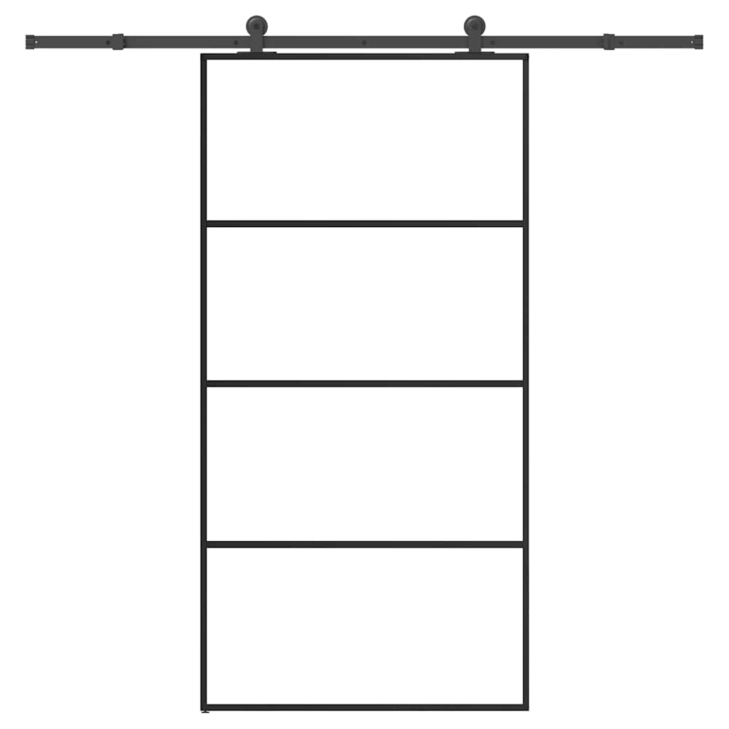 Sliding Door with Hardware Set 102.5x205 cm ESG Glass&Aluminium
