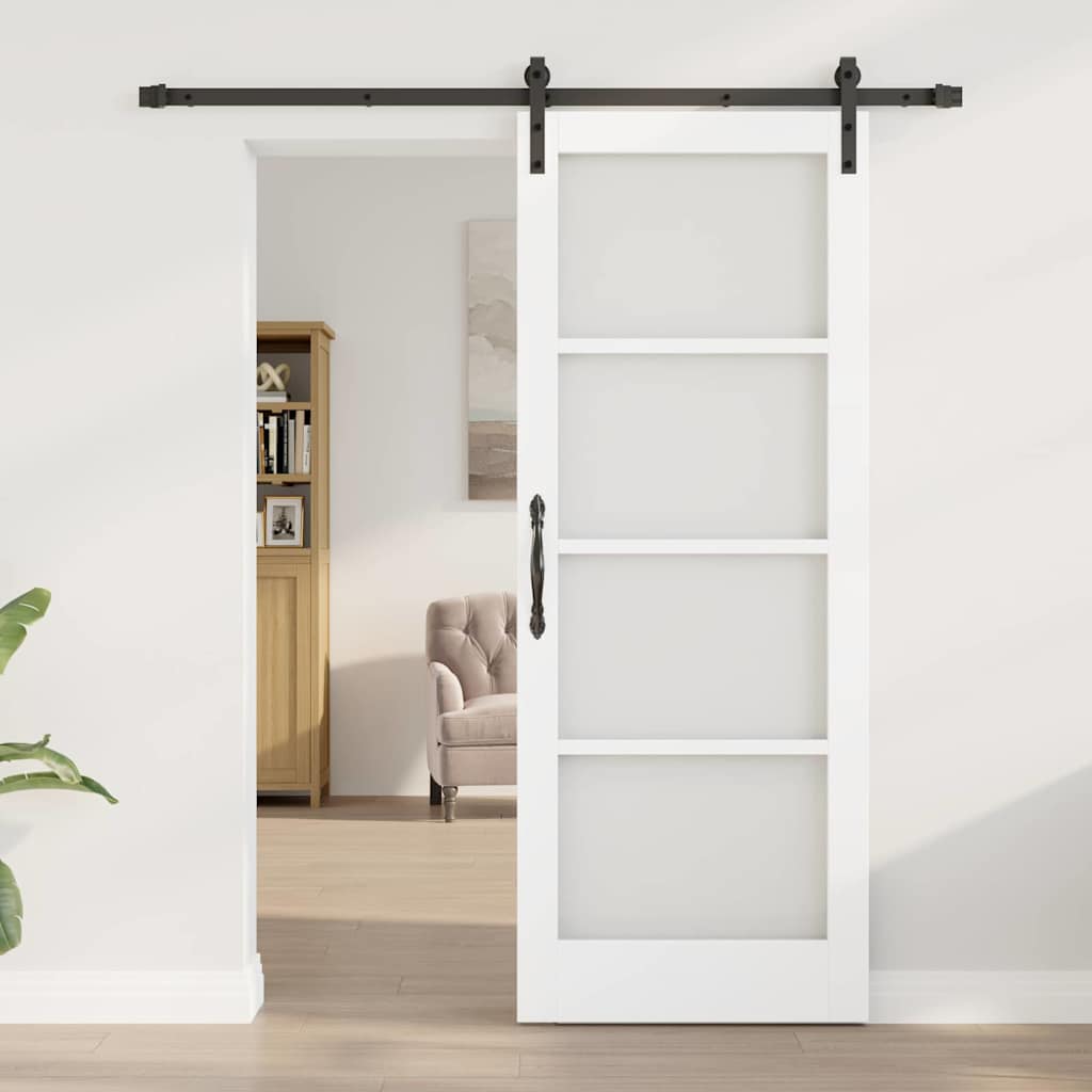 Sliding Door ORKDAL White 78 x 202 cm Solid Pine wood