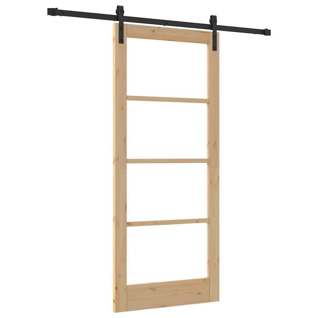 Sliding Door ORKDAL Brown 86 x 198.5 cm Solid Pine wood