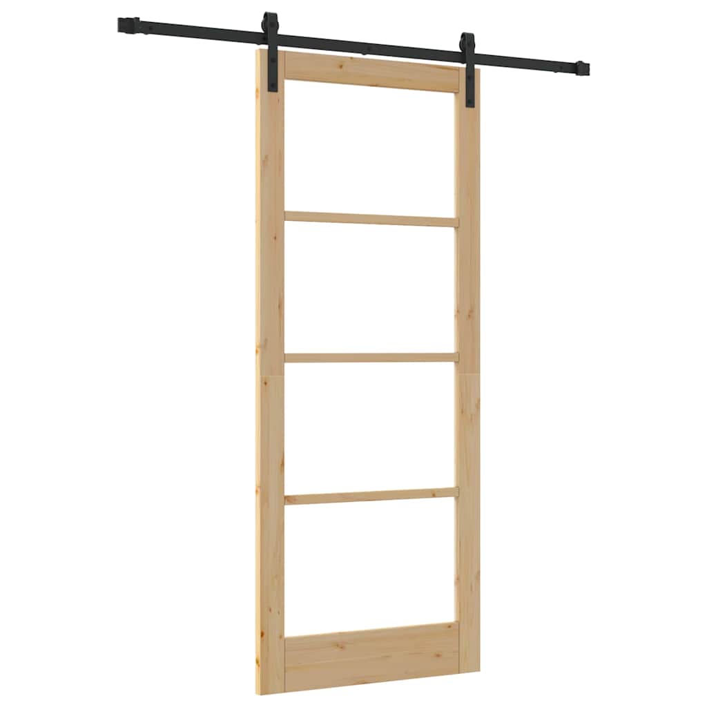 Sliding Door ORKDAL Brown 86 x 211 cm Solid Pine wood