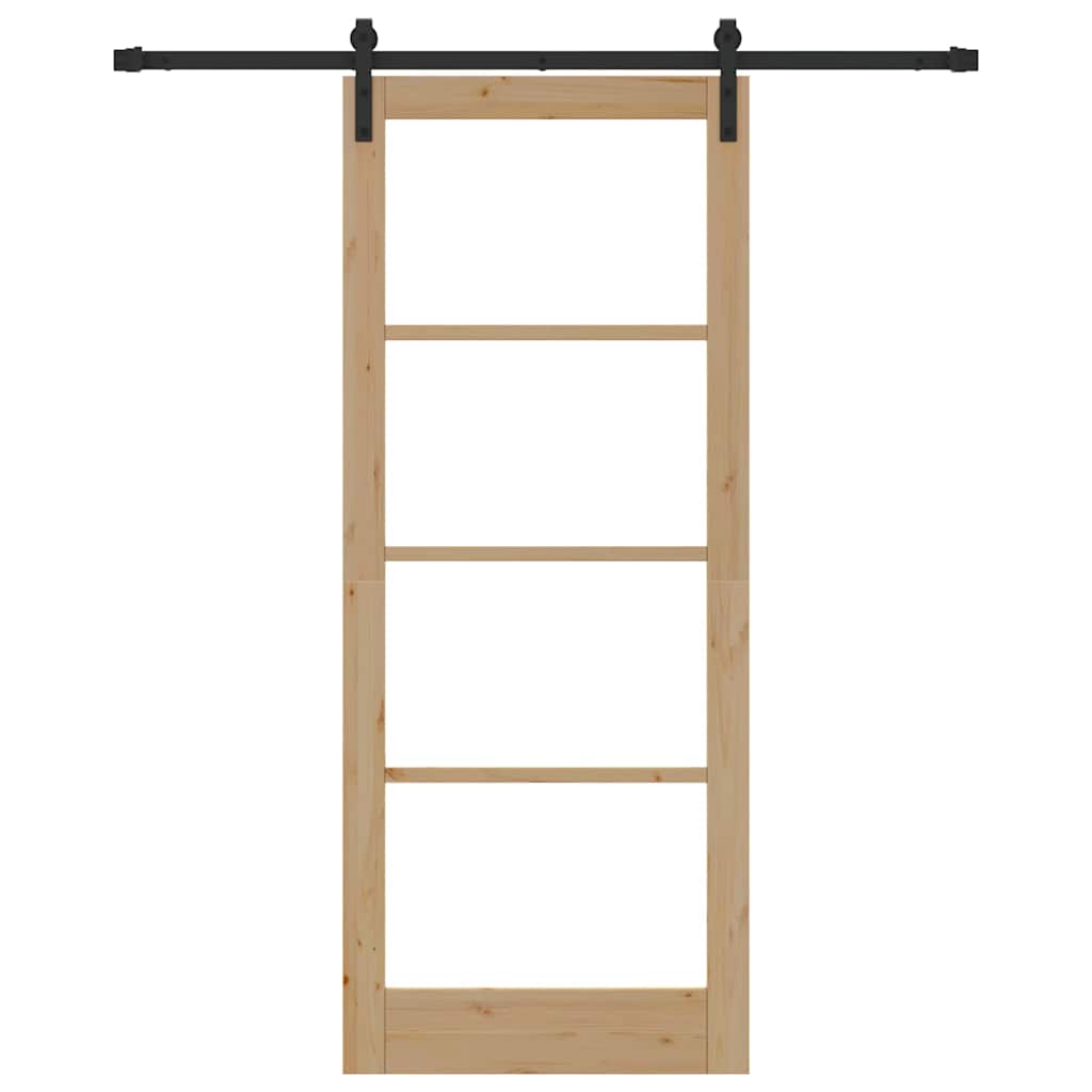 Sliding Door ORKDAL Brown 86 x 211 cm Solid Pine wood