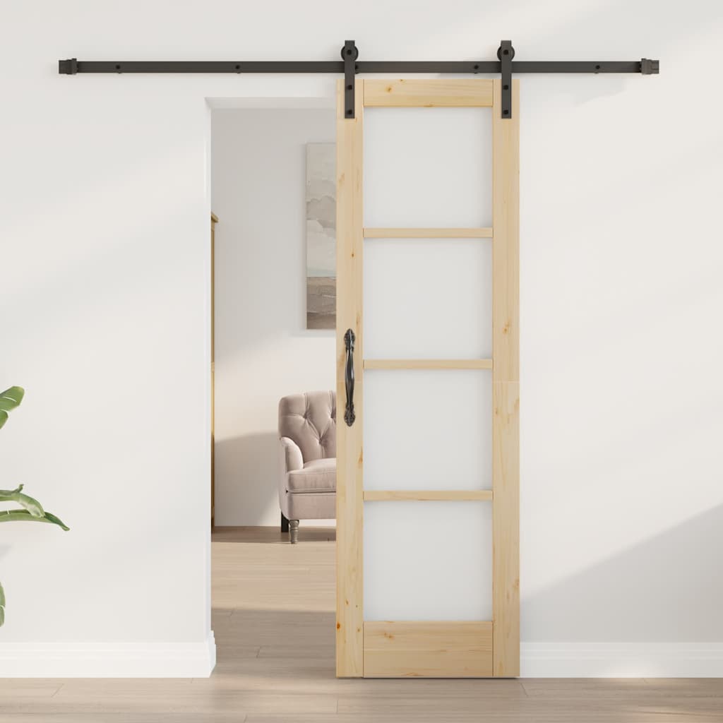 Sliding Door ORKDAL Brown 61 x 198.5 cm Solid Pine wood