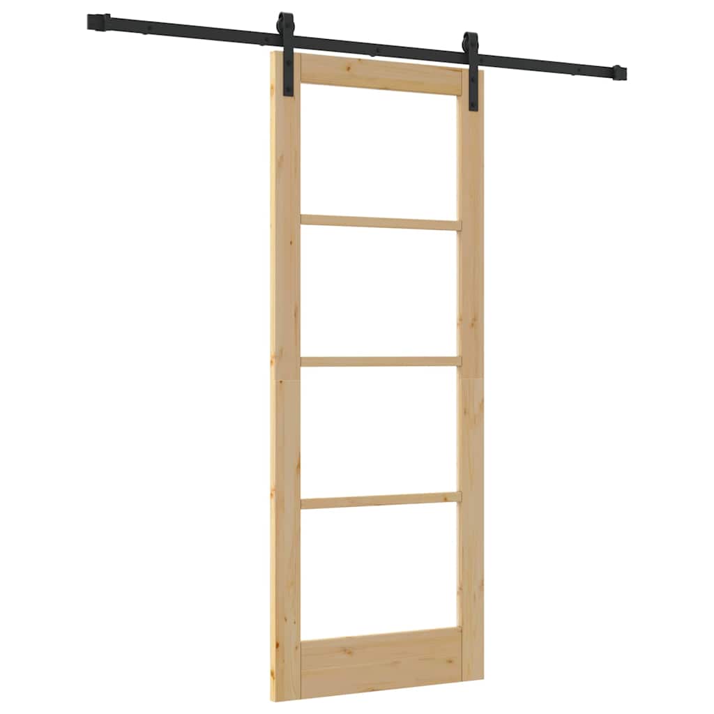 Sliding Door ORKDAL Brown 78 x 202 cm Solid Pine wood