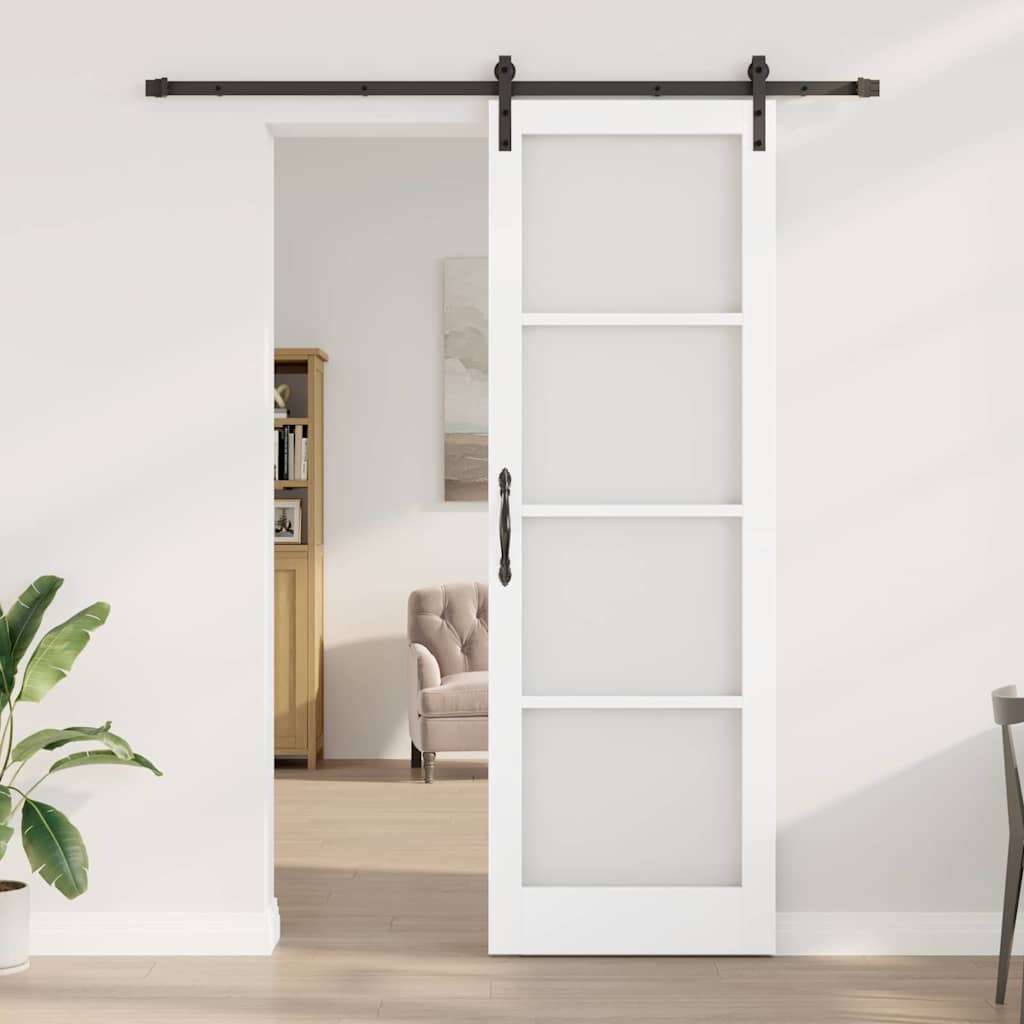 Sliding Door ORKDAL White 78 x 232 cm Solid Pine wood