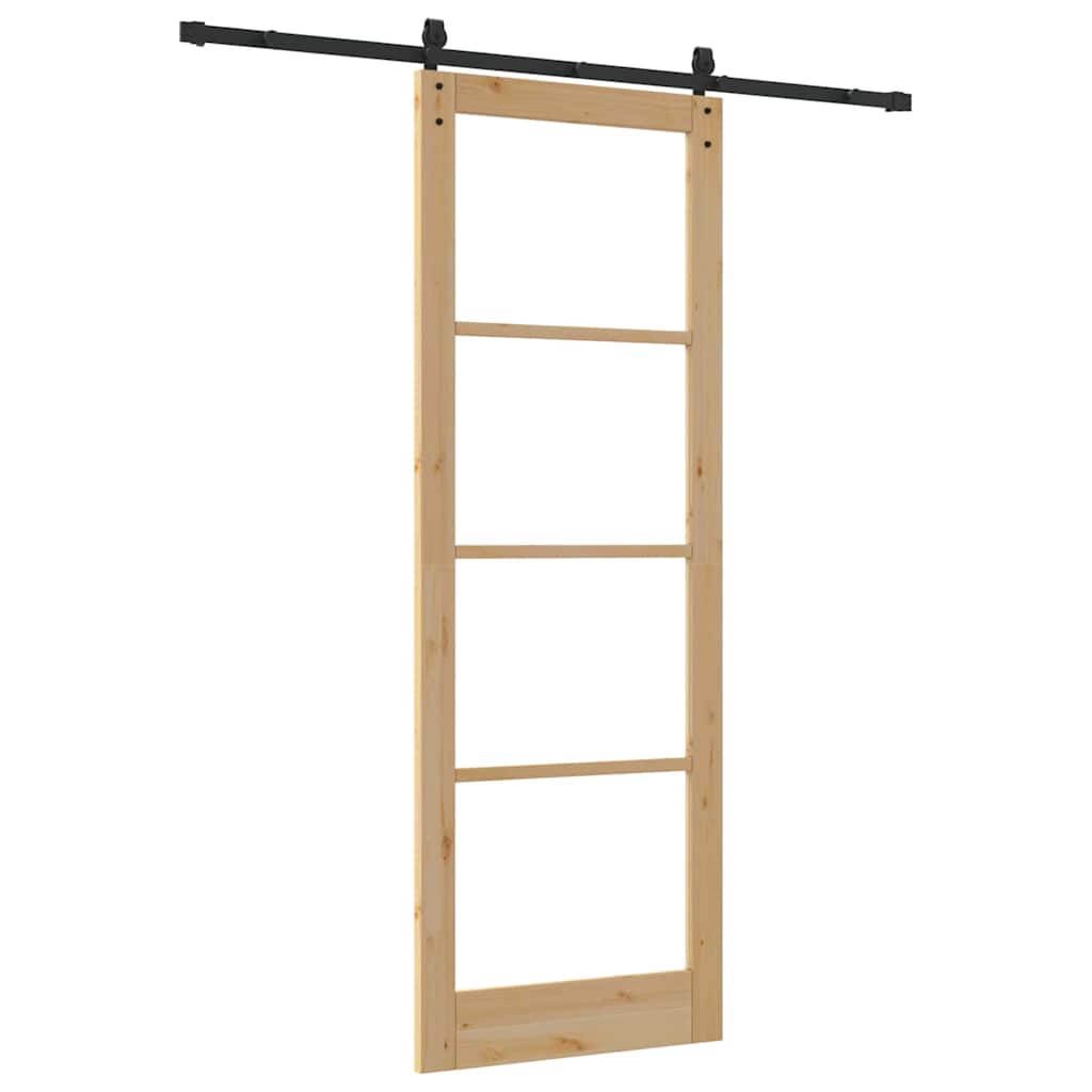 Sliding Door ORKDAL Brown 83 x 232 cm Solid Pine wood