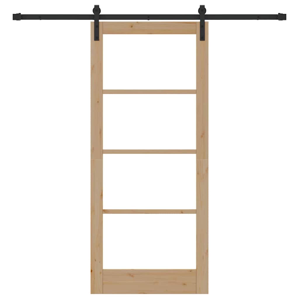 Sliding Door ORKDAL Brown 86 x 198.5 cm Solid Pine wood