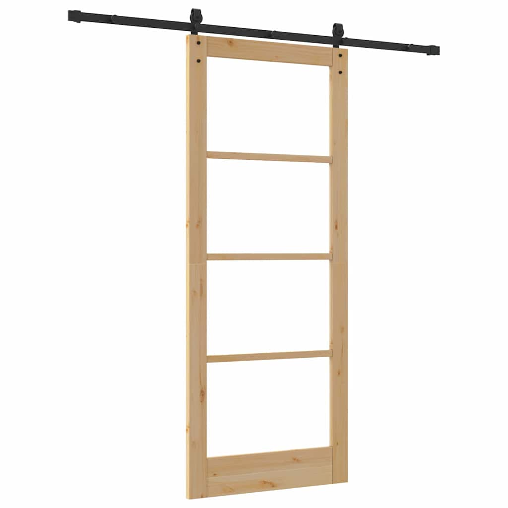 Sliding Door ORKDAL Brown 86 x 211 cm Solid Pine wood