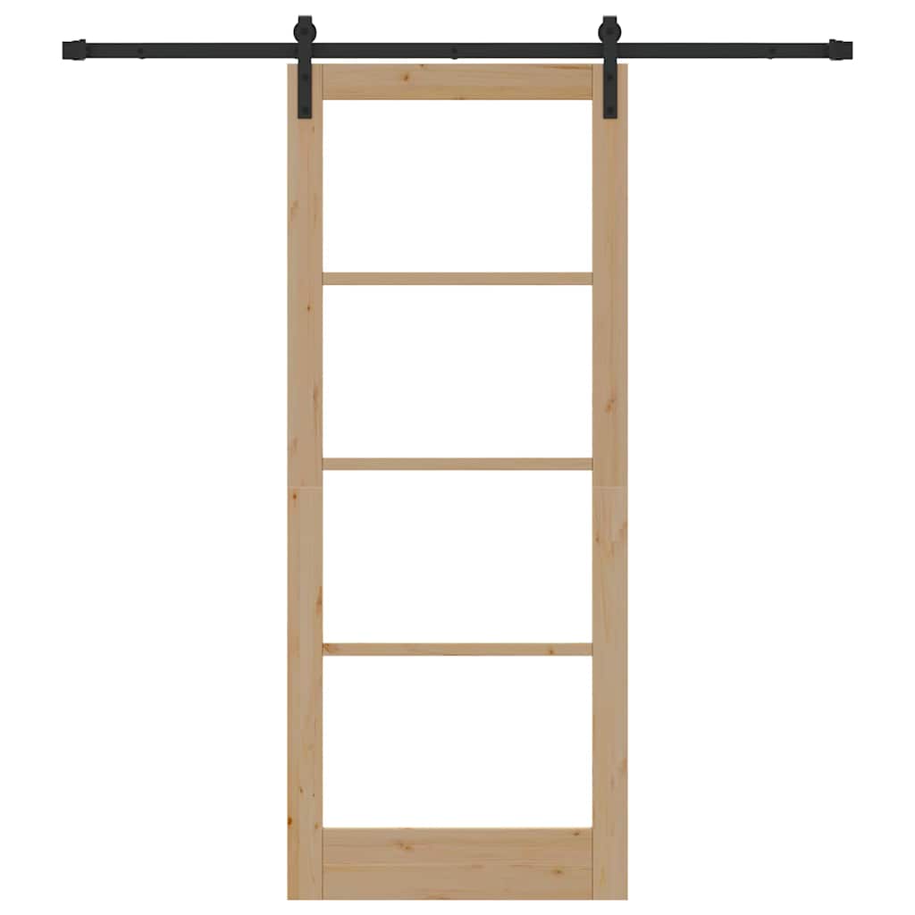 Sliding Door ORKDAL Brown 86 x 211 cm Solid Pine wood