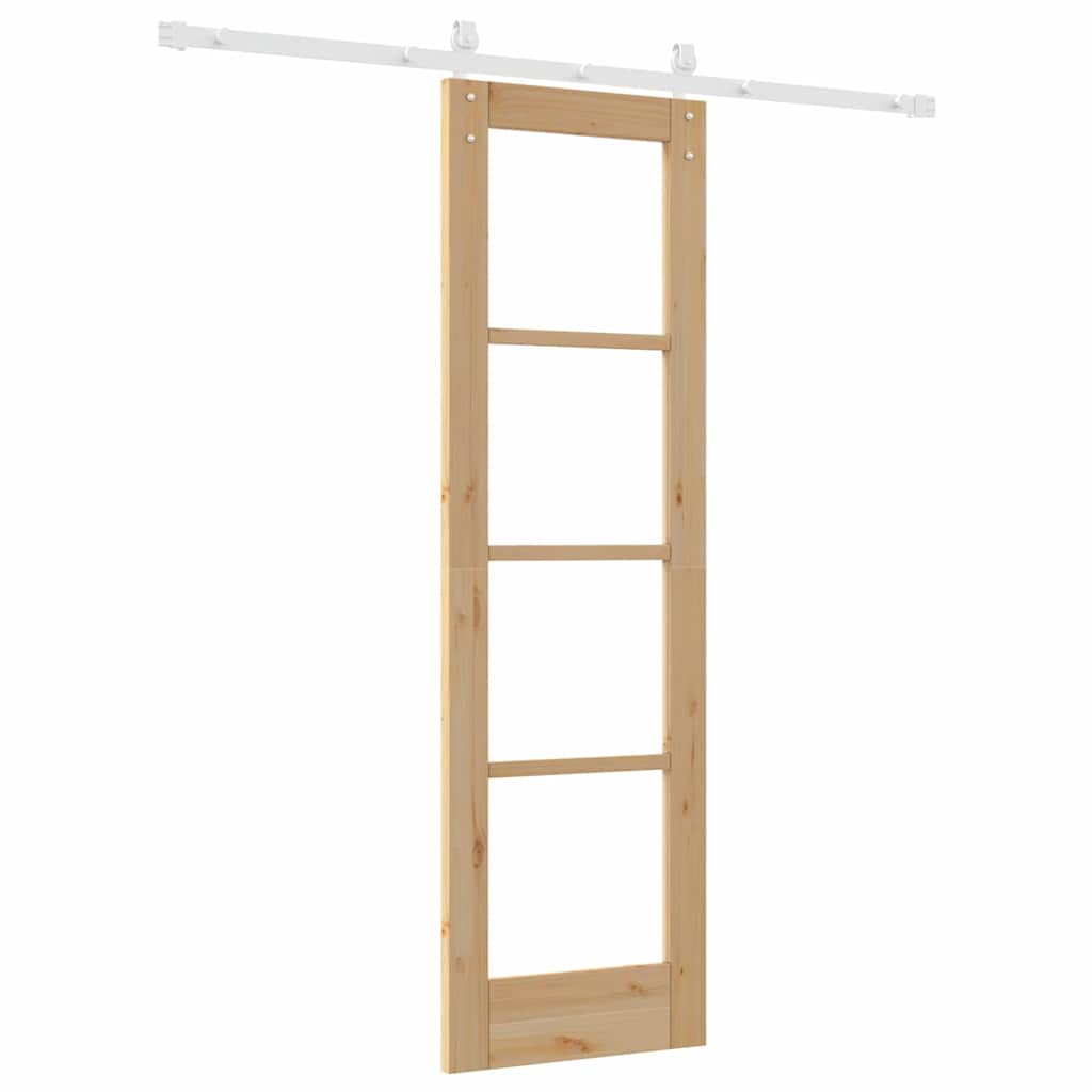 Sliding Door ORKDAL Brown 61 x 198.5 cm Solid Pine wood